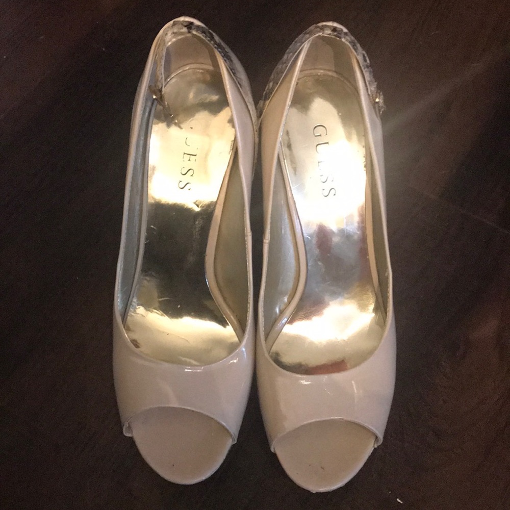 Guess opened toe high heels